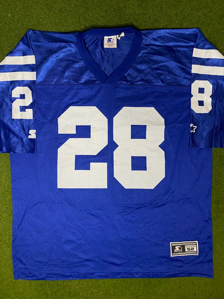 1994-1998 Indianapolis Colts - Marshall Faulk #28 - Vintage NFL Jersey (52)