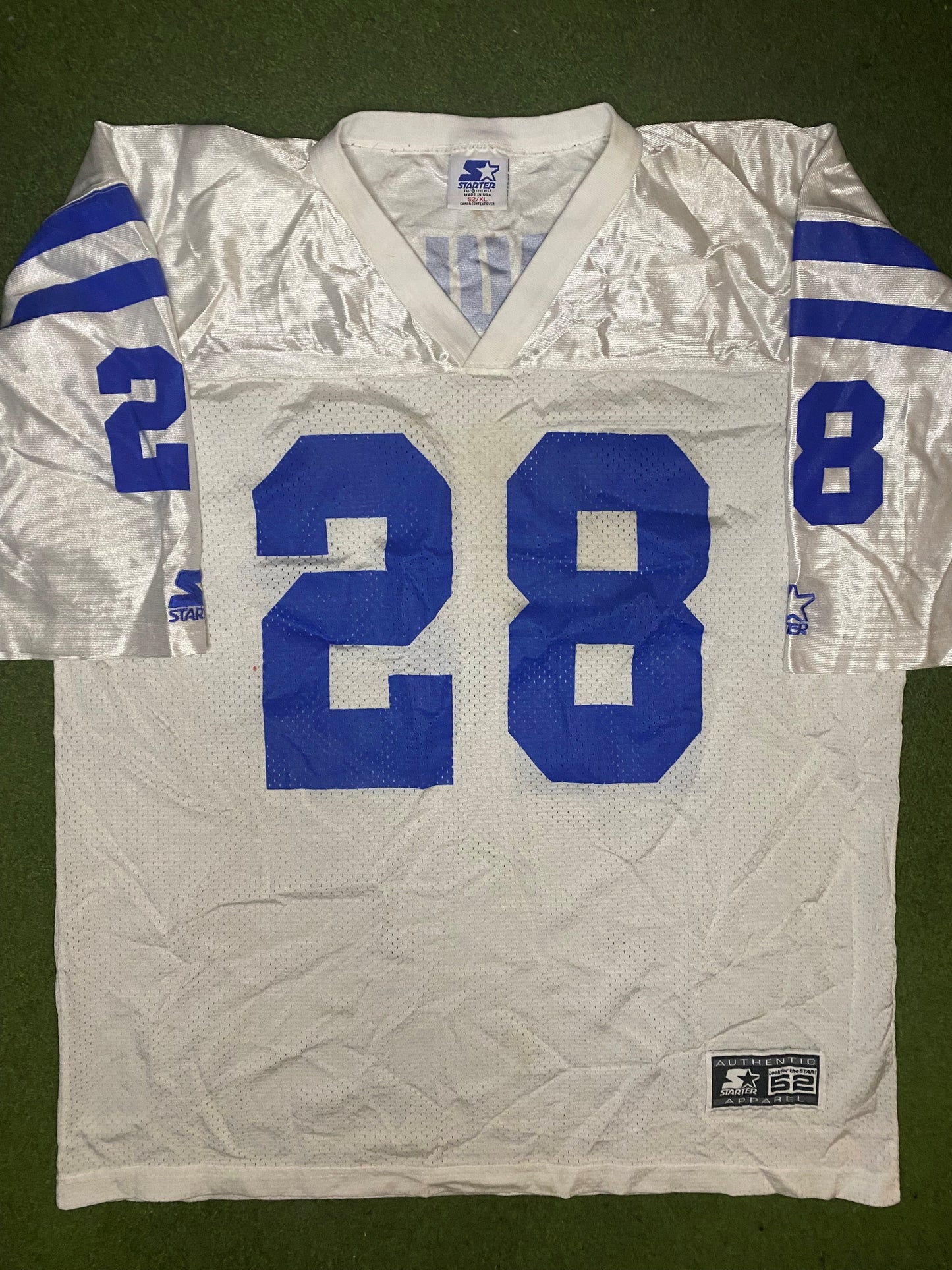 1994-1998 Indianapolis Colts - Marshall Faulk #28 - Starter - Vintage NFL Jersey (52) - Gametime Vintage