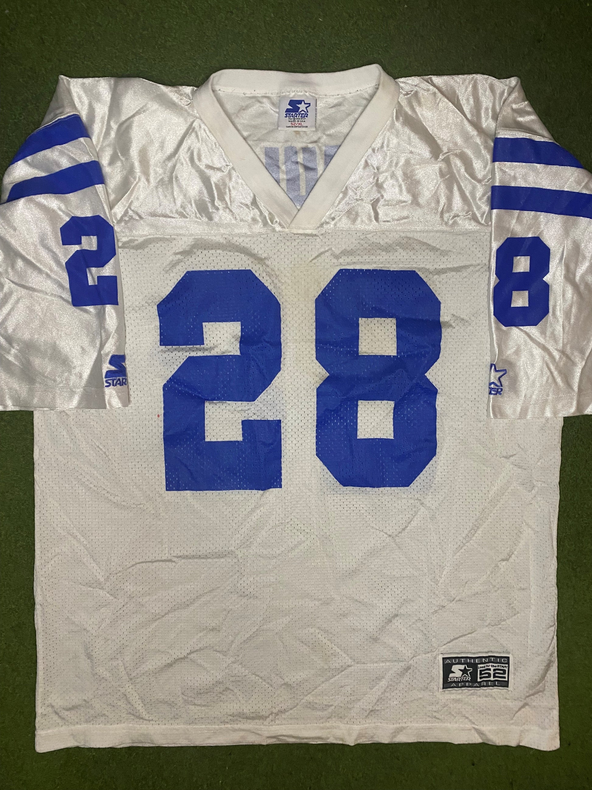 1994-1998 Indianapolis Colts - Marshall Faulk #28 - Starter - Vintage NFL Jersey (52) - Gametime Vintage