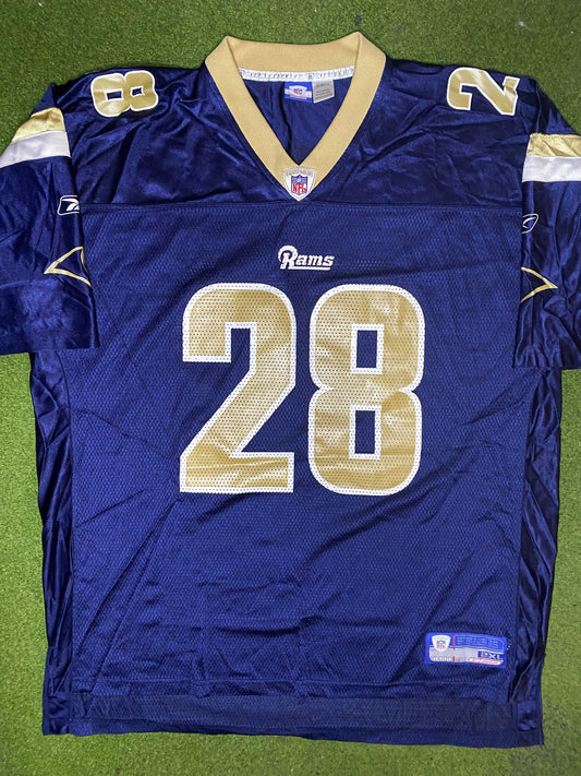 2002-2005 St. Louis Rams - Marshall Faulk #28 - Reebok - Vintage NFL Jersey (2XL) Gametime Vintage