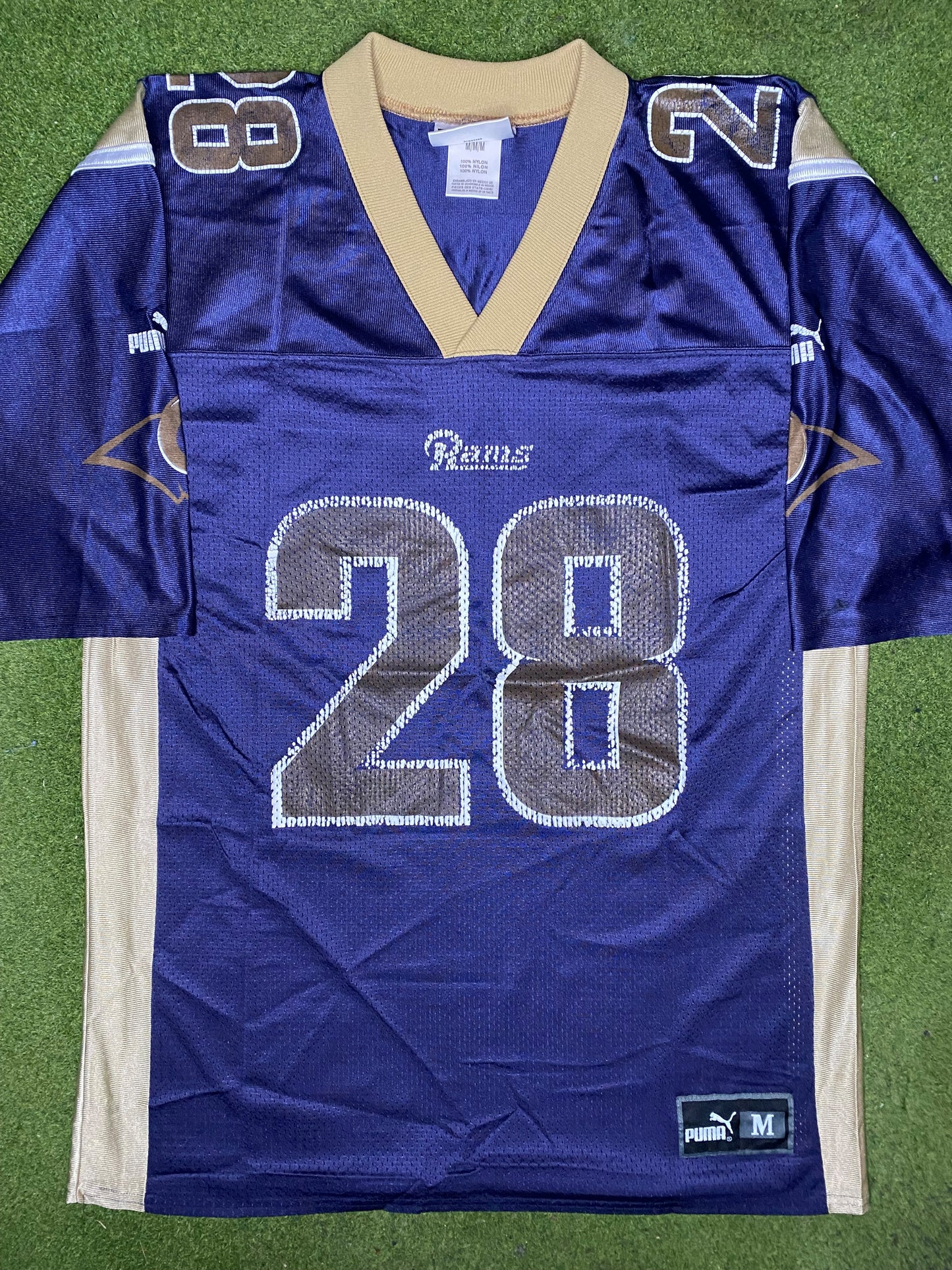 1999-2001 St. Louis Rams - Marshall Faulk #28 - Vintage NFL Jersey (Medium)