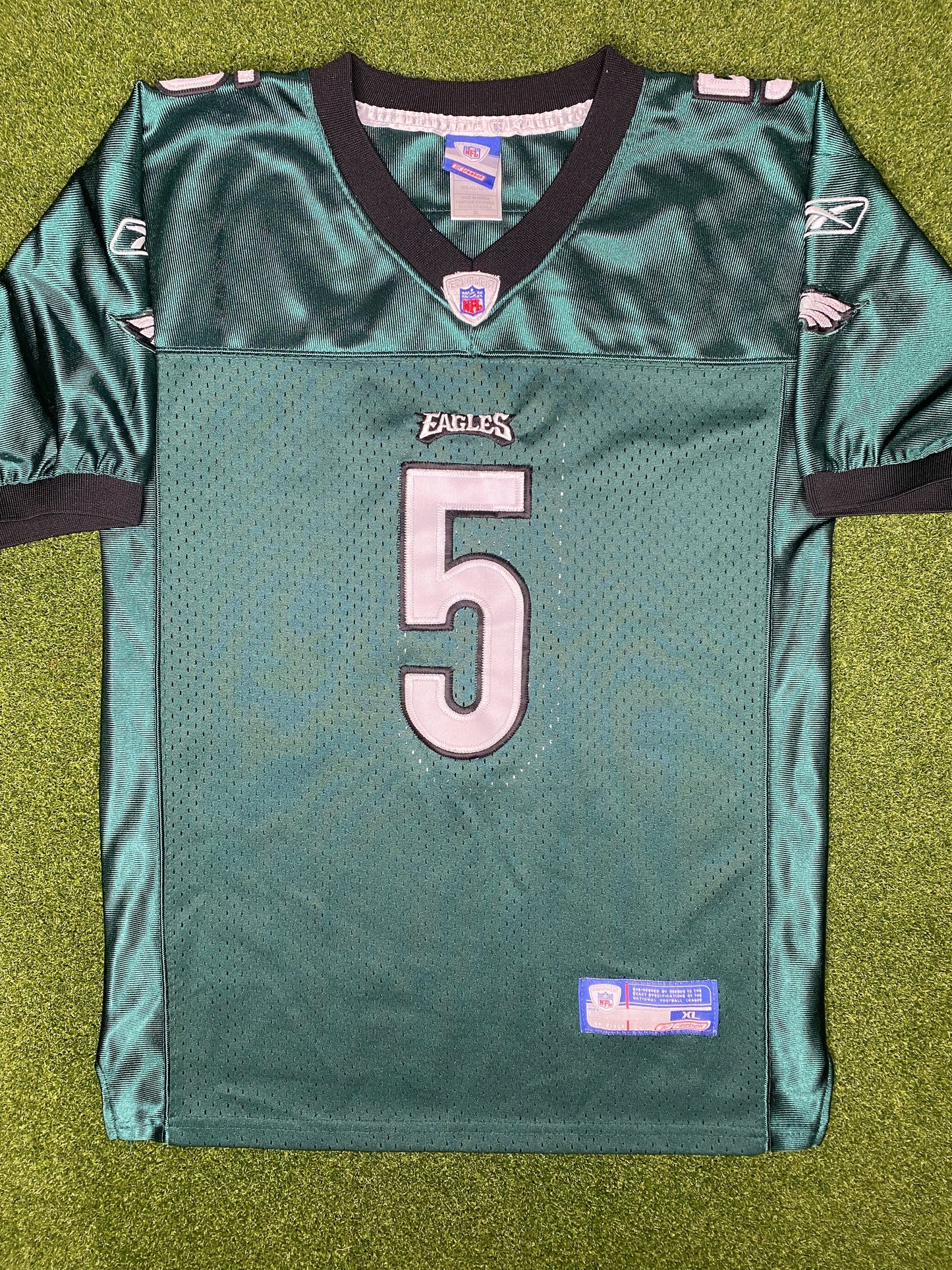 2002-2009 Philadelphia Eagles - Donovan McNabb #5 - On Field Stitched - Vintage NFL Jersey (Youth XL)