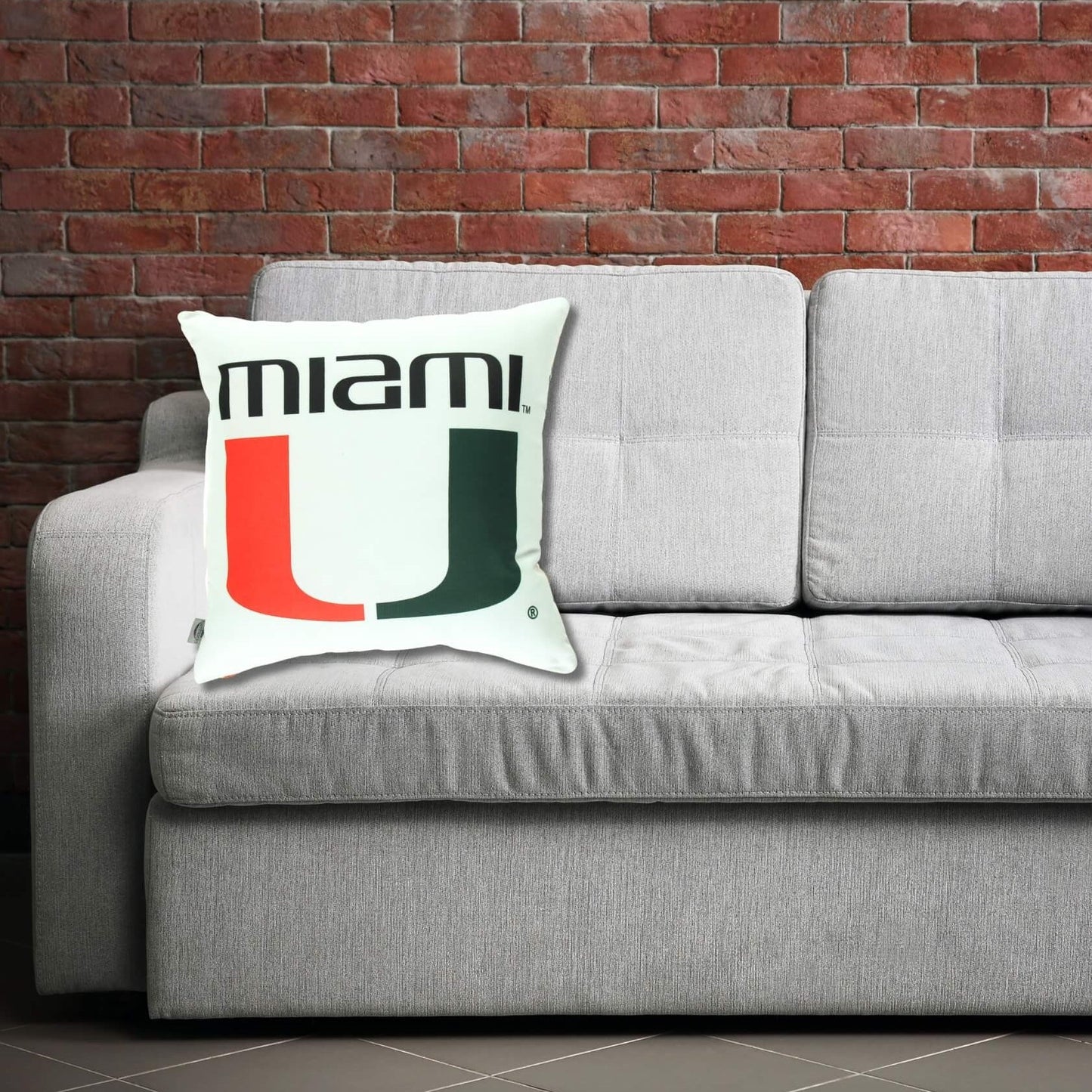 University of Miami Hurricanes Throw Pillow Cover