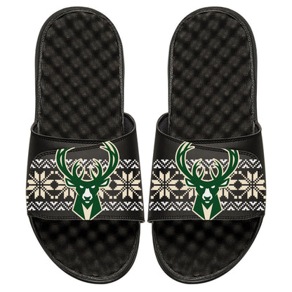 Milwaukee Bucks Ugly Sweater Slides