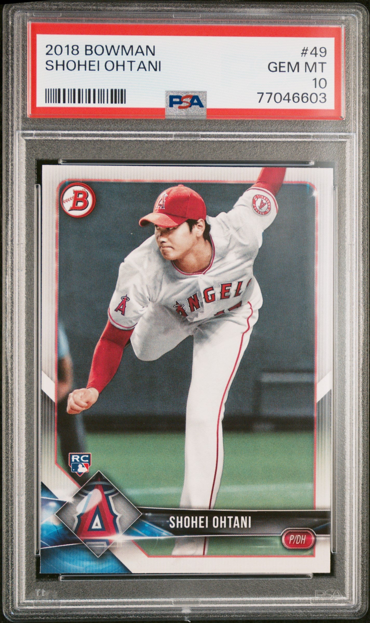 Graded 2018 Topps Bowman Shohei Ohtani #49 Rookie RC Baseball Card PSA 10 Gem Mint