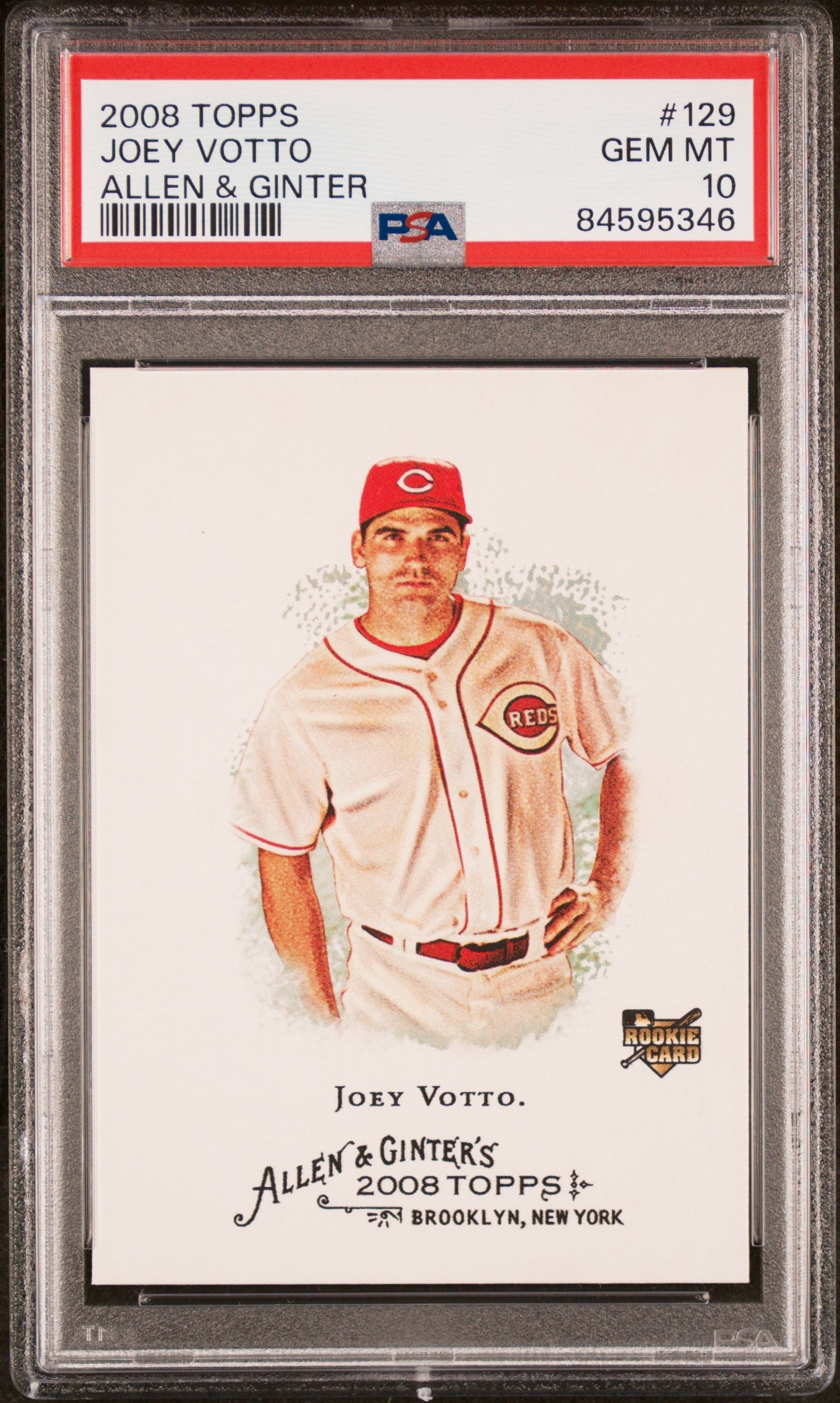 Graded 2008 Topps Allen & Ginter Joey Votto #129 Rookie RC Baseball Card PSA 10 Gem Mint
