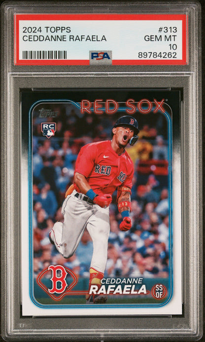 Graded 2024 Topps Ceddanne Rafaela #313 Rookie RC Baseball Card PSA 10 Gem Mint