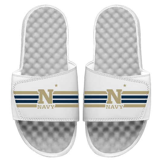 Navy Varsity Stripes Slides
