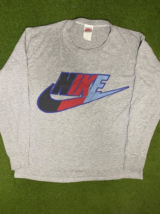 1987-1994 Nike - Vintage Nike Long Sleeve (Large)