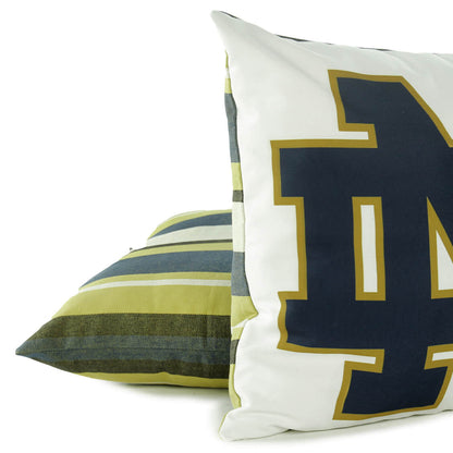 Notre Dame Colors Striped Pillow Cover