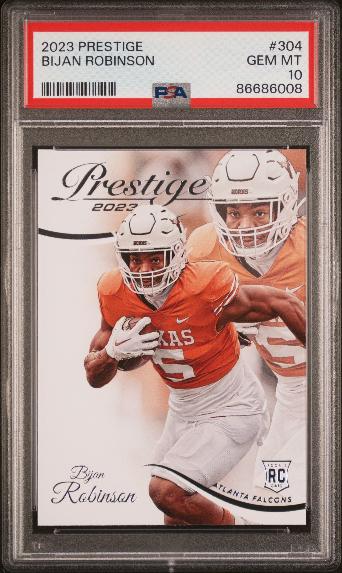Graded 2023 Panini Prestige Bijan Robinson #304 Rookie RC Football Card PSA 10 Gem Mint