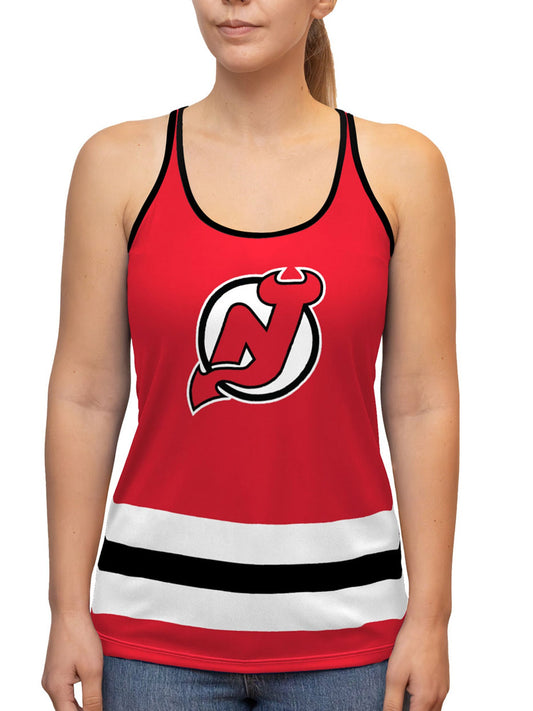 New Jersey Devils Women&#39;s Racerback Hockey Tank