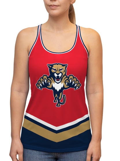 Florida Panthers "Leaping Cat" Alternate Women's Racerback Hockey Tank