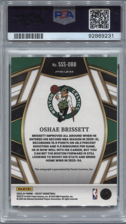 2023-24 Panini Select Oshae Brissett Signature Selections Auto PSA 10 Celtics