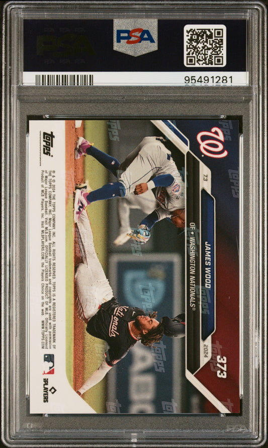 Graded 2024 Topps Now James Wood #373 Rookie RC Baseball Card PSA 10 Gem Mint