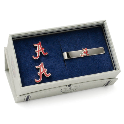 NCAA University of Alabama Crimson Tide Cufflinks and Tie Bar Gift Set
