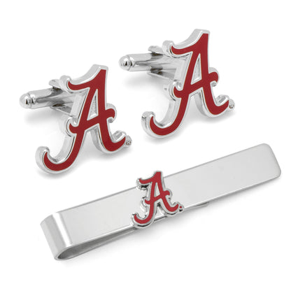 NCAA University of Alabama Crimson Tide Cufflinks and Tie Bar Gift Set