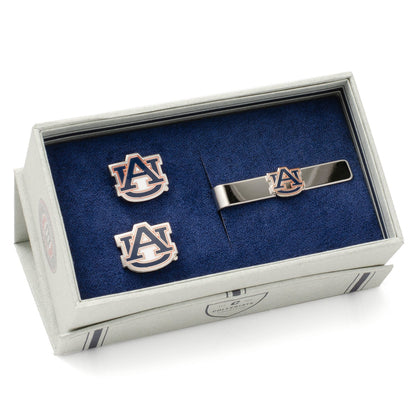 NCAA Auburn University Tigers Cufflinks and Tie Bar Gift Set