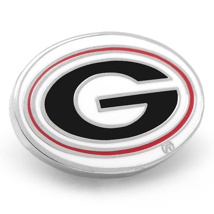 NCAA University of Georgia Bulldog Cufflinks and Lapel Pin Gift Set