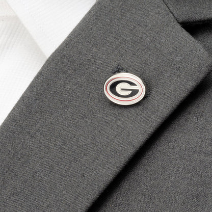NCAA University of Georgia Bulldog Cufflinks and Lapel Pin Gift Set