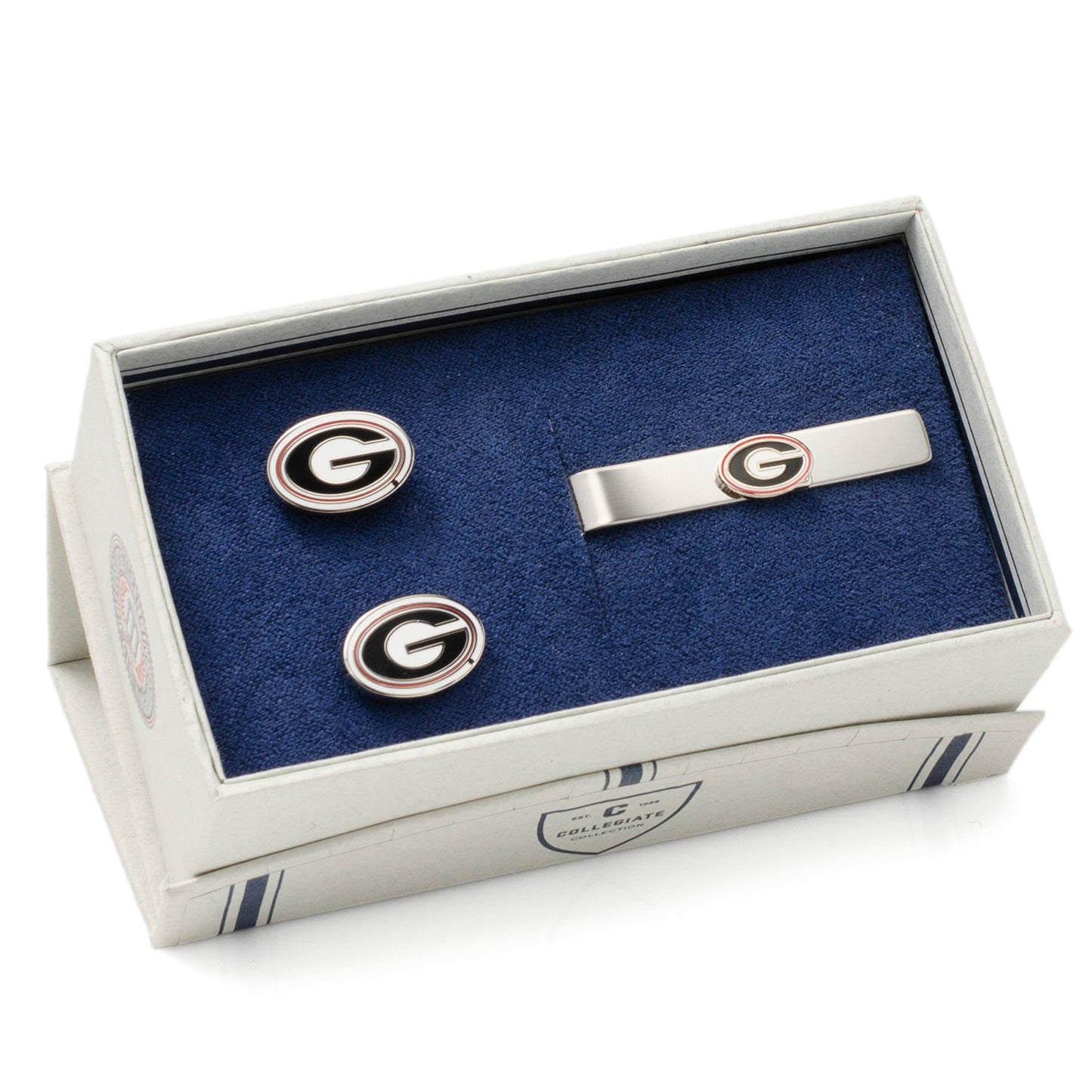 NCAA University of Georgia Bulldogs Cufflink and Tie Bar Gift Set