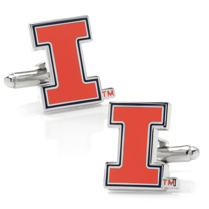 NCAA University of Illinois Cufflinks and Tie Bar Gift Set