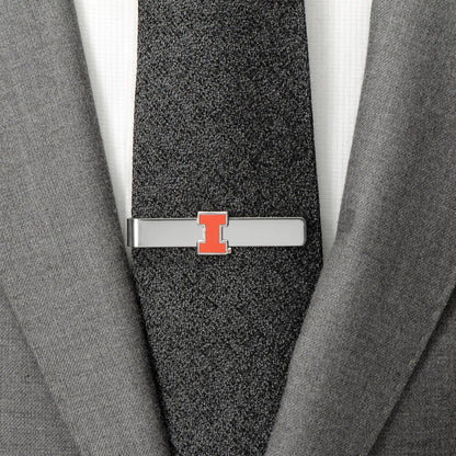 NCAA University of Illinois Cufflinks and Tie Bar Gift Set