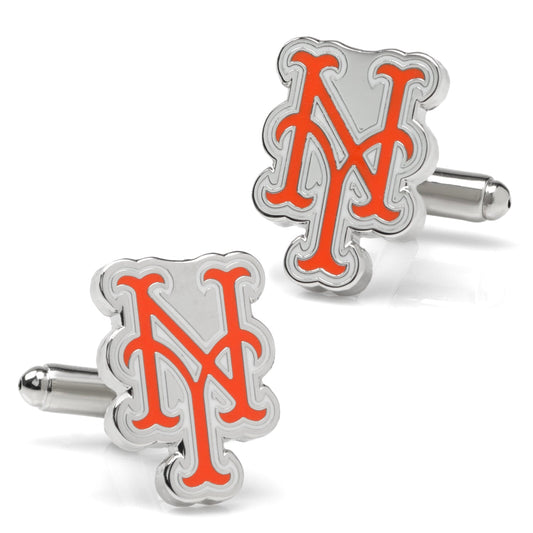 MLB New York Mets Silver Cufflinks