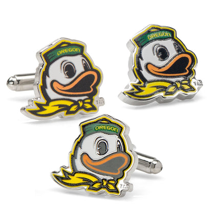 NCAA Oregon Ducks Mascot Cufflinks and Lapel Pin Gift Set