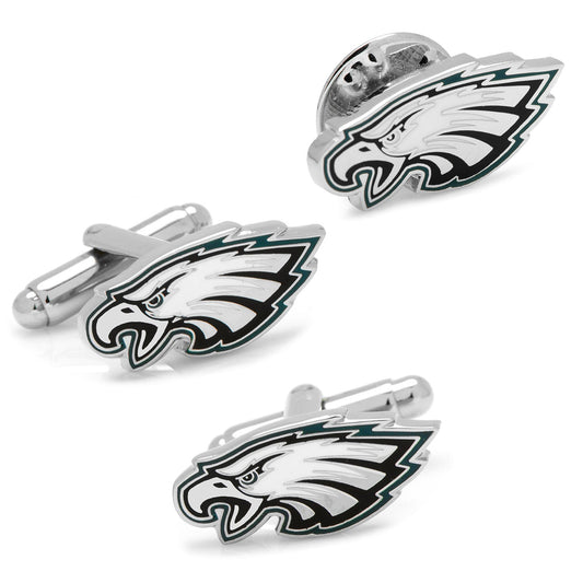 NFL Philadelphia Eagles Cufflinks and Lapel Pin Gift Set
