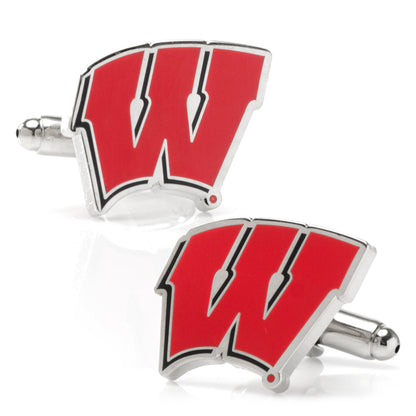 NCAA University of Wisconsin Badgers Cufflinks and Tie Bar Set