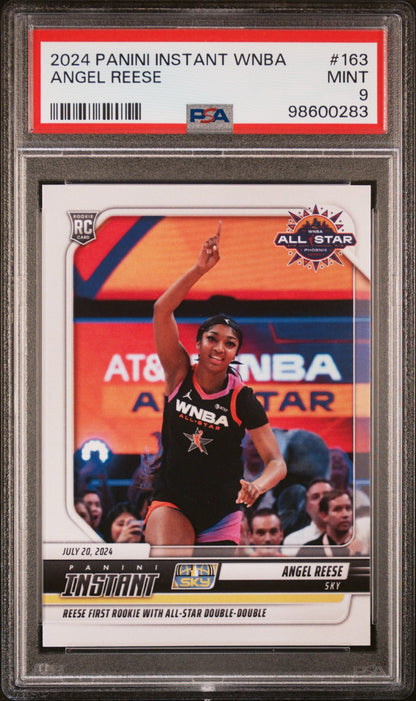 Graded 2024 Panini Instant WNBA Angel Reese #163 Rookie RC Basketball Card PSA 9 Mint