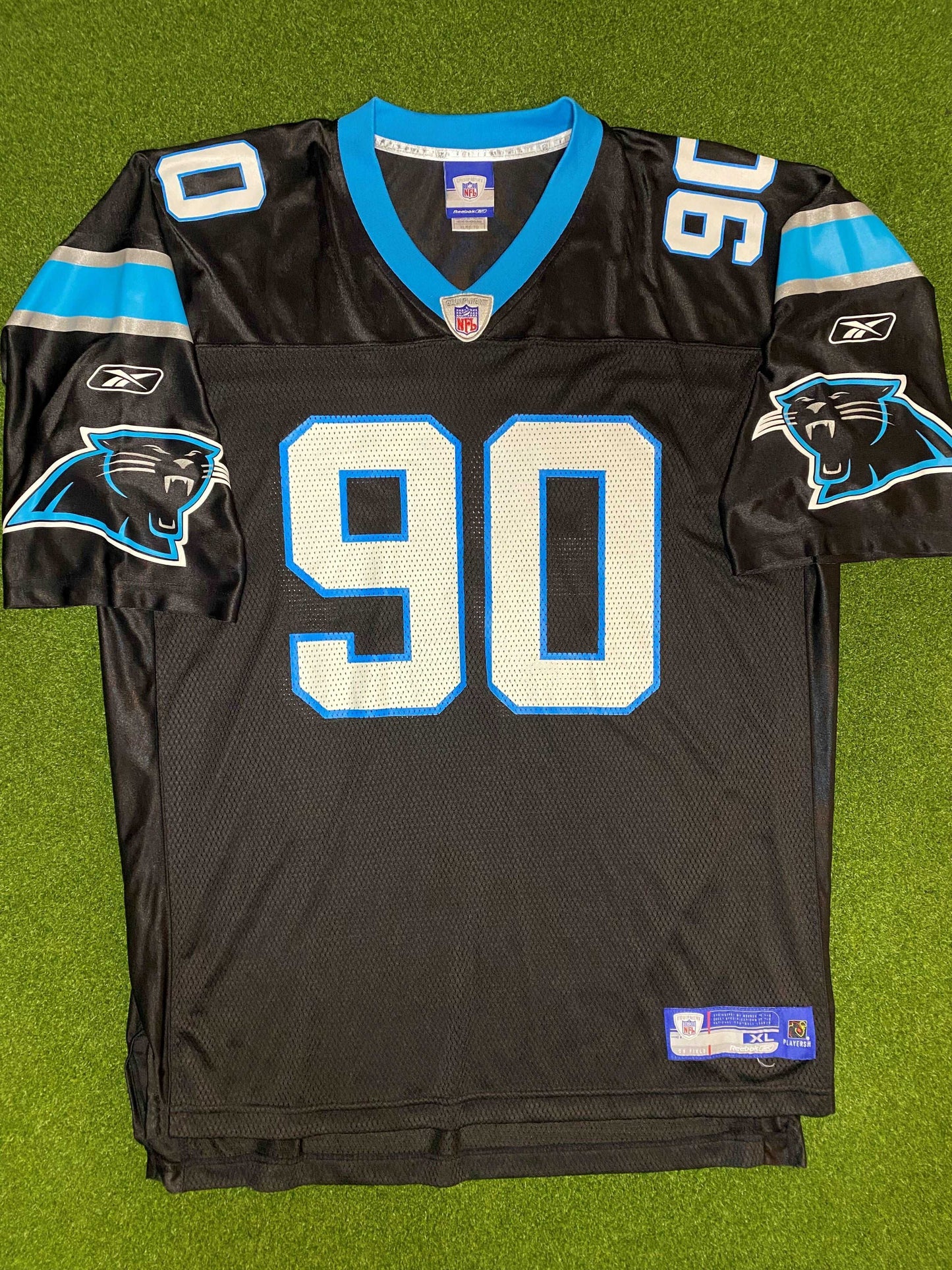 00s Carolina Panthers - Julius Peppers #90 - Reebok - Vintage NFL Jersey (XL)