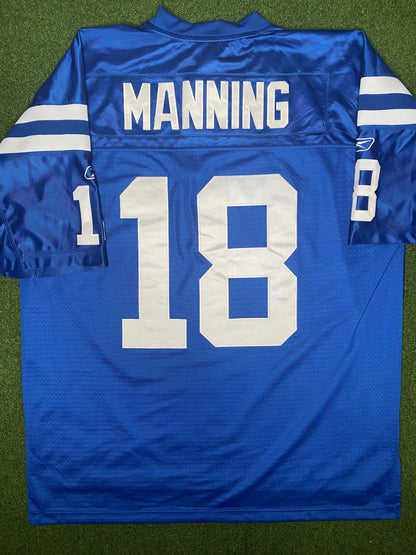 2002-2011 Indianapolis Colts - Peyton Manning #18 - Authentic Stitched - Vintage NFL Jersey (Medium)