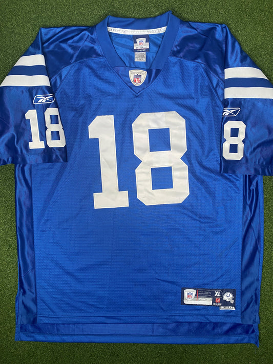 2002-2011 Indianapolis Colts - Peyton Manning #18 - Authentic Stitched - Vintage NFL Jersey (Medium)