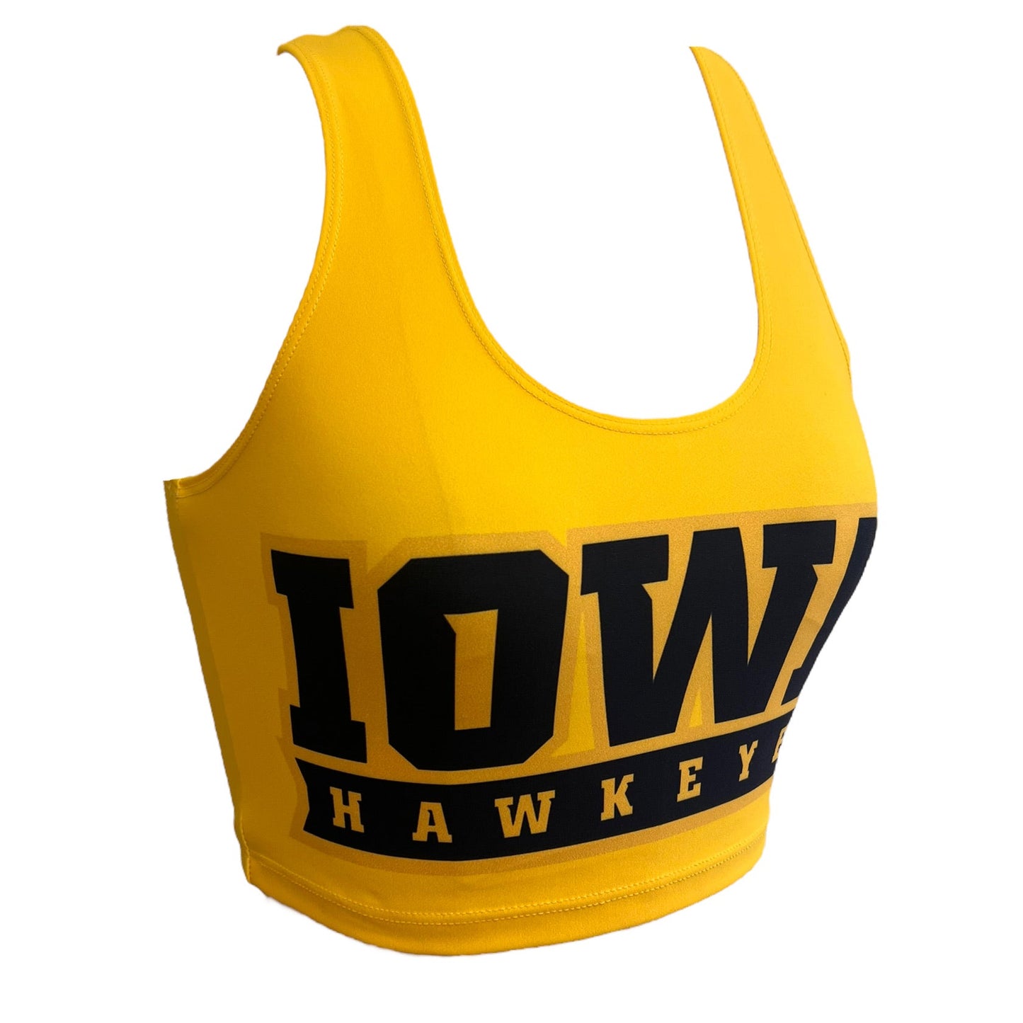 Iowa Hawkeyes Yellow Crop Tank Top