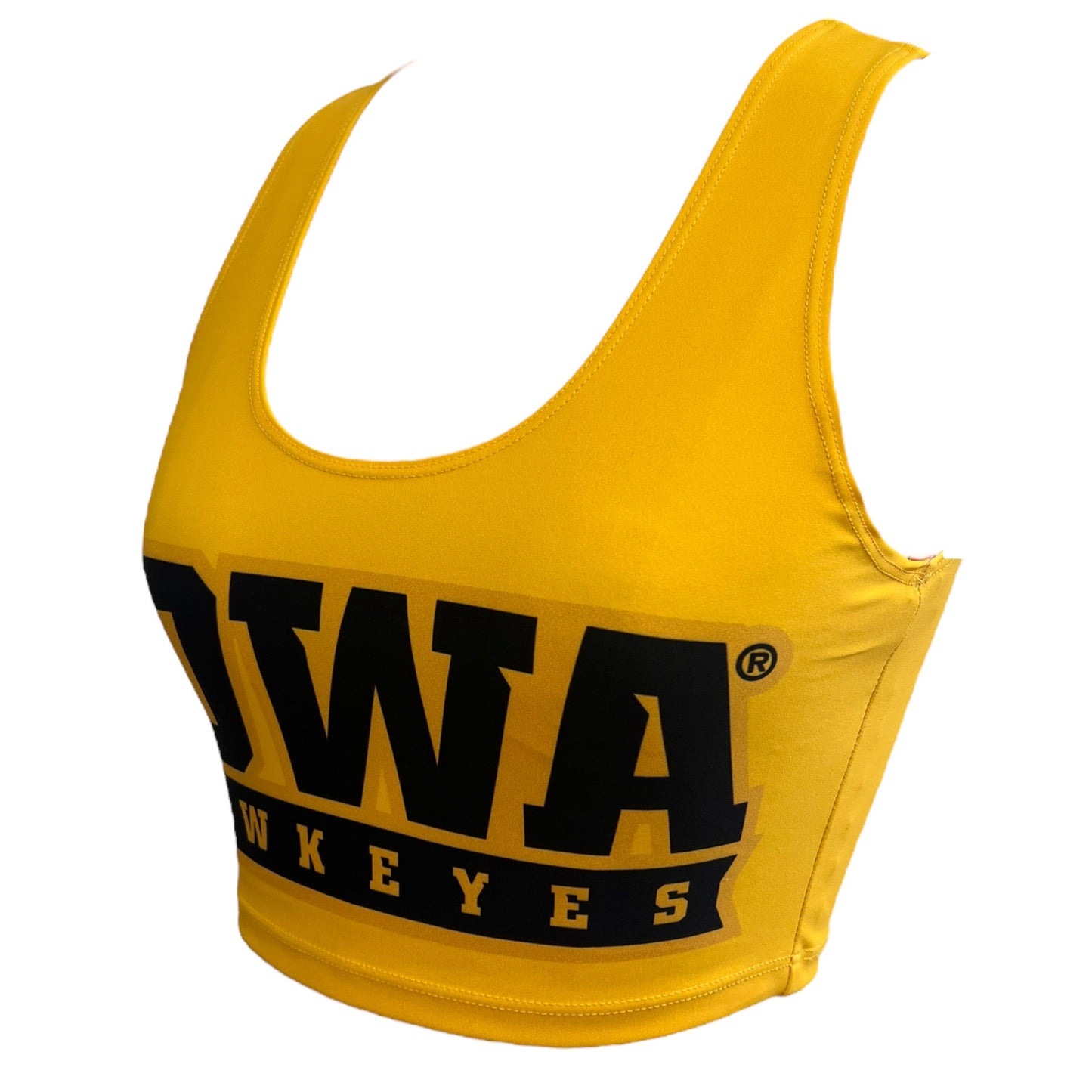 Iowa Hawkeyes Yellow Crop Tank Top