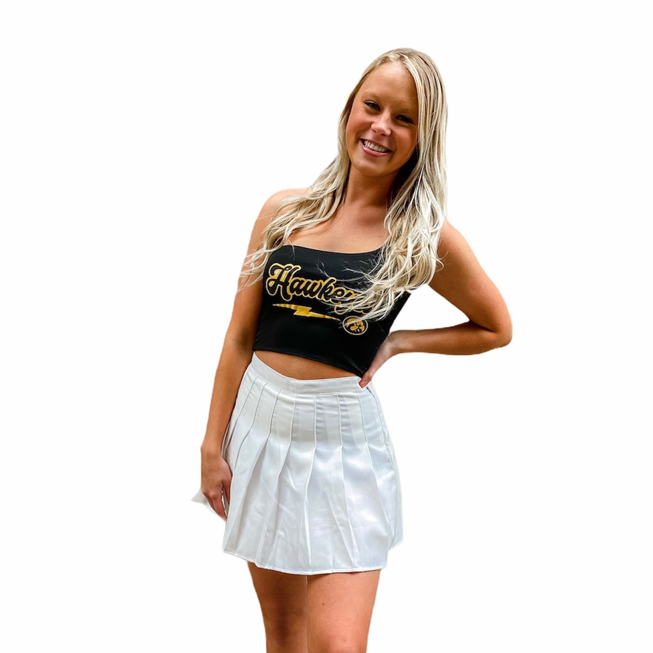 Iowa Hawkeyes Lightning One Shoulder Top