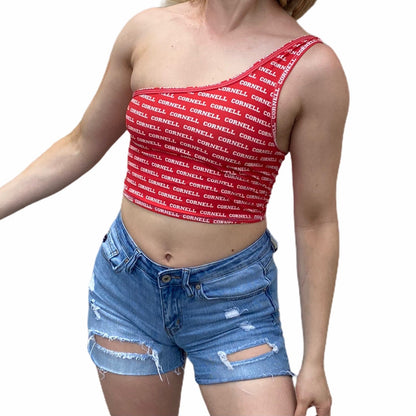 Cornell Red One Shoulder Top