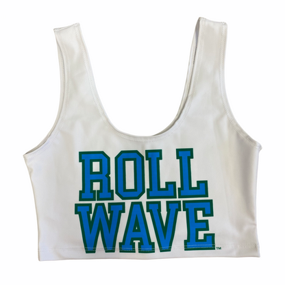 Tulane Roll Wave Crop Tank Top