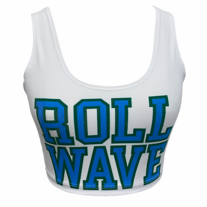 Tulane Roll Wave Crop Tank Top