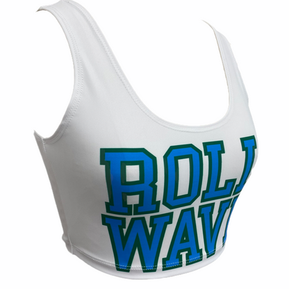 Tulane Roll Wave Crop Tank Top