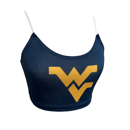 West Virginia Mountaineers Navy Blue Spaghetti Tank