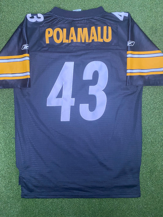 2004-2012 Pittsburgh Steelers - Troy Polamalu #43 - On Field Stitched - Vintage NFL Jersey (Youth XL)