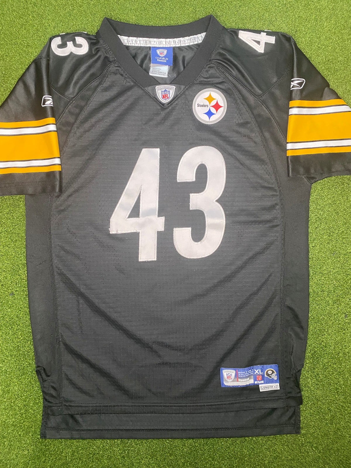 2004-2012 Pittsburgh Steelers - Troy Polamalu #43 - On Field Stitched - Vintage NFL Jersey (Youth XL)