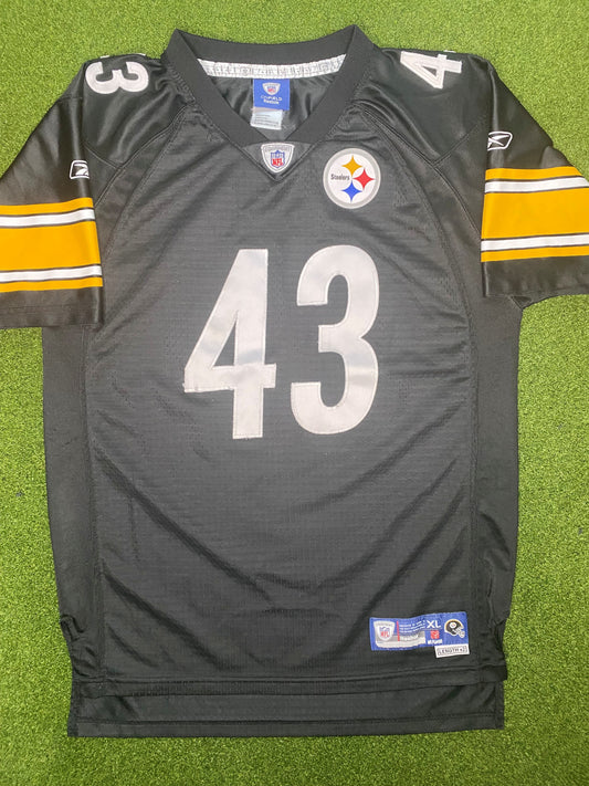 2004-2012 Pittsburgh Steelers - Troy Polamalu #43 - On Field Stitched - Vintage NFL Jersey (Youth XL)