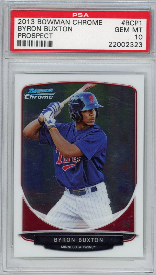 Graded 2013 Bowman Chrome Prospect Byron Buxton #BCP1 Rookie RC Baseball Card PSA 10 Gem Mint