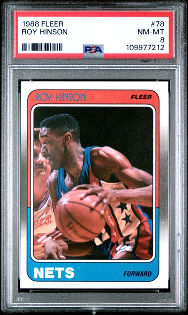 Graded 1988 Fleer Roy Hinson #78 Basketball Card PSA 8 NM-MT