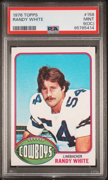Graded 1976 Topps Randy White #158 Rookie RC Football Card PSA 9 Mint