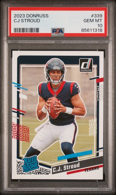 Graded 2023 Panini Donruss CJ Stroud #339 Rookie RC Football Card PSA 10 Gem Mint